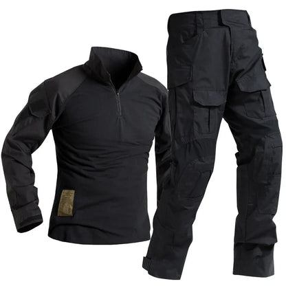 Camo Cargo Pants & Hiking Shirt Set – Cotton/Polyester, 4-Season, Sizes S–3XL