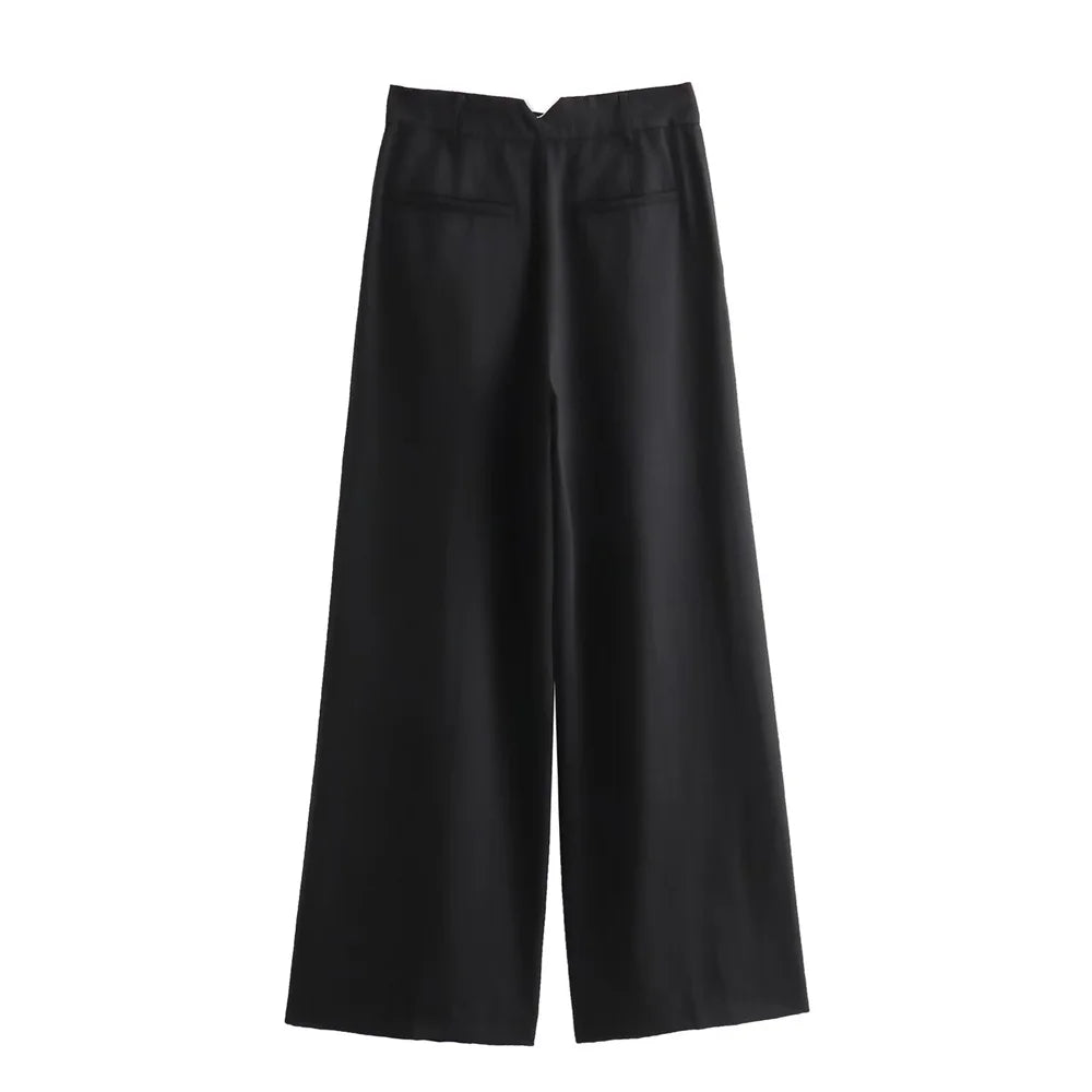 Autumn/Winter New Women's Wear New Fashion Style Slim Fit Short Tank Top Vest Wide Leg Pants Set