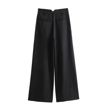 Autumn/Winter New Women's Wear New Fashion Style Slim Fit Short Tank Top Vest Wide Leg Pants Set