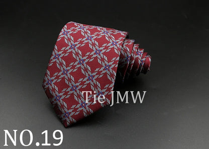 8 cm Tie Gravatas Newest Design Woven 8 cm Silk Necktie Wedding Business Suit Accessories Blue Man Dot Fit Group Party Office