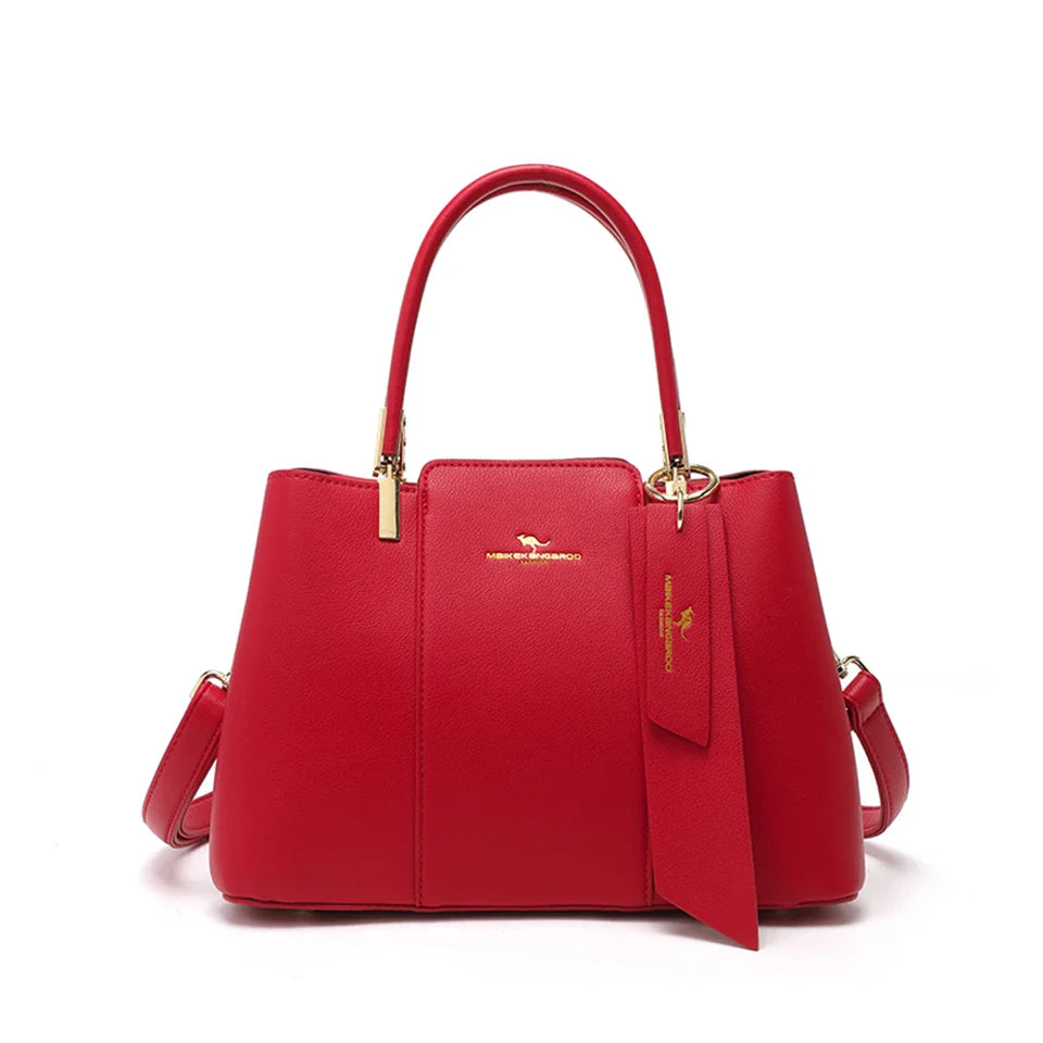 Luxury Handbag Fashion Print Large Capacity Soft Leather Women Shoulder Crossbody Bag Leisure Designer Ladies Purses and Handbag