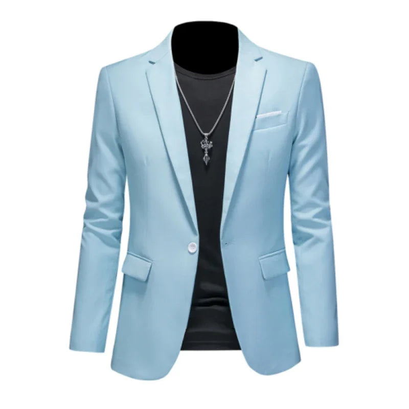 Boutique Fashion Suit Men's Slim Groom Wedding Suit Jacket Business Office Suit Casual Solid Color Suit Jacket