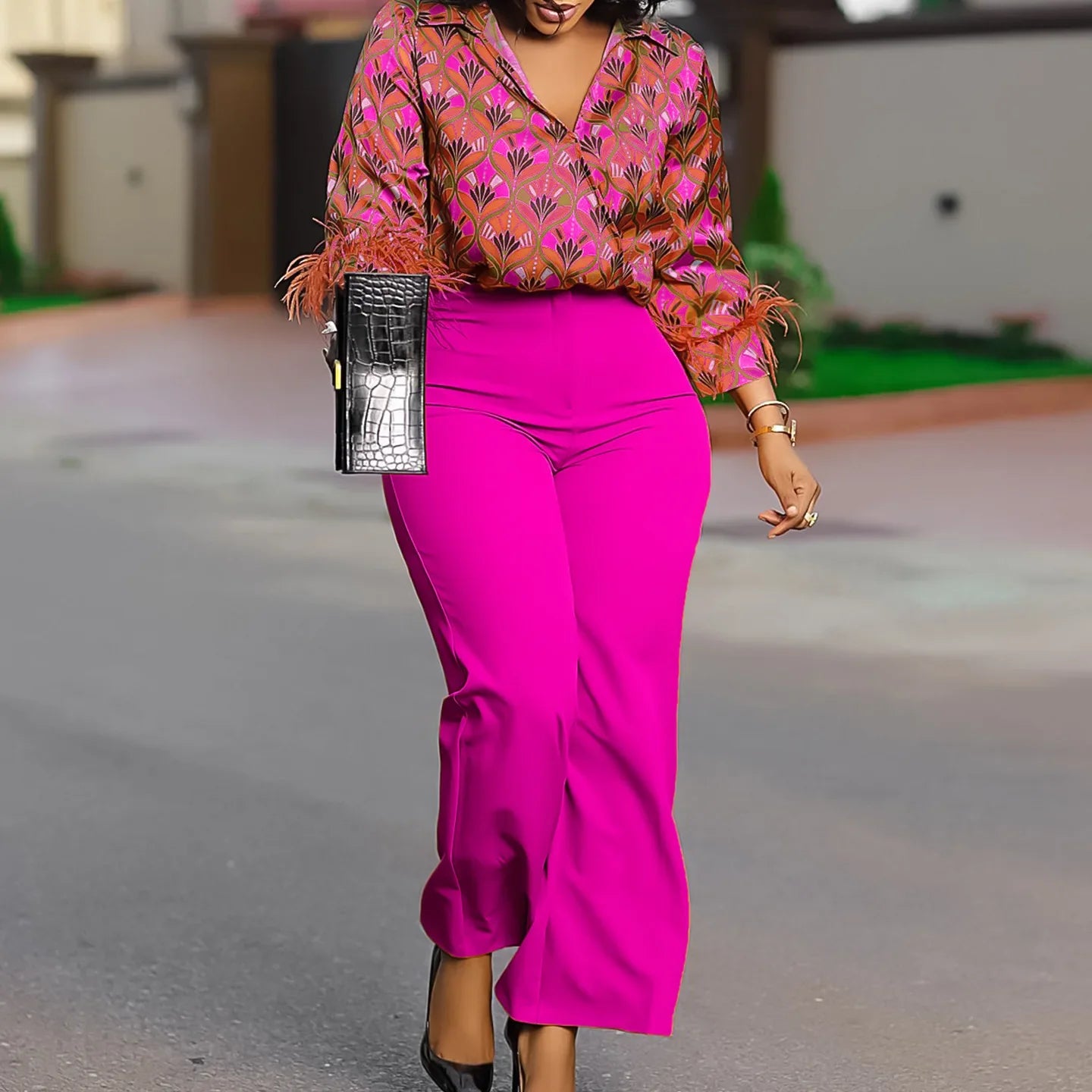 New Arrival Plus Size Matching Set (Two Pieces)