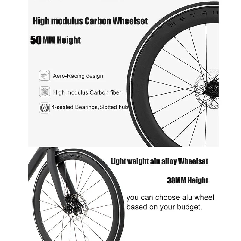 TWITTER Cyclone RS Full Carbon Road Bike – Shimano 105 24-Speed with Hydraulic Disc Brakes
