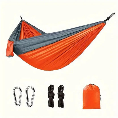 Camping Hammock with Tree Straps – Lightweight Nylon Hammock for Outdoor & Indoor Use