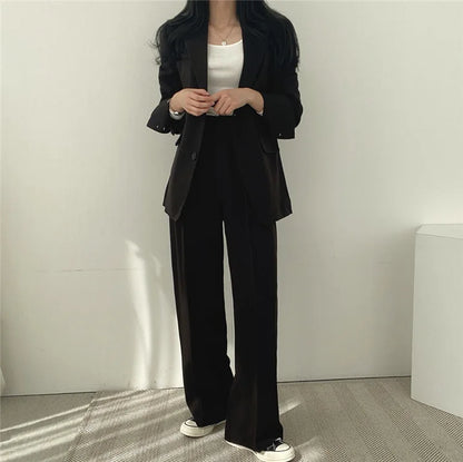 Fall Fashion Long Sleeve Blazer Mujer Pant Sets Blazers Women 2024 Casual Womens 2 Piece Outfit Set Suits Outwear
