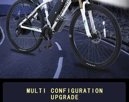 Ebike AKEZ 1000W CityElectricBike Detachable 13Ah Battery Electric Bike 60 Mile Range Dual Disc Brake Alloy Electric Bike