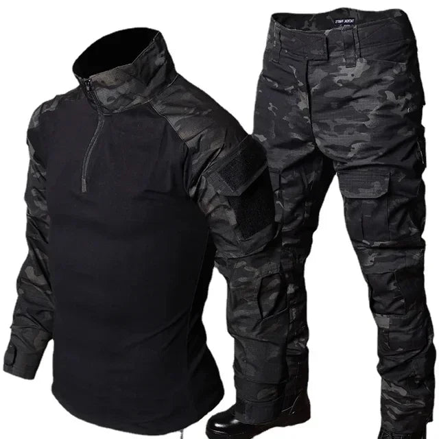 Tactical Combat Suit – Waterproof, Quick-Dry, Multi-Pocket Shirt & Cargo Pants, 7 Configurations