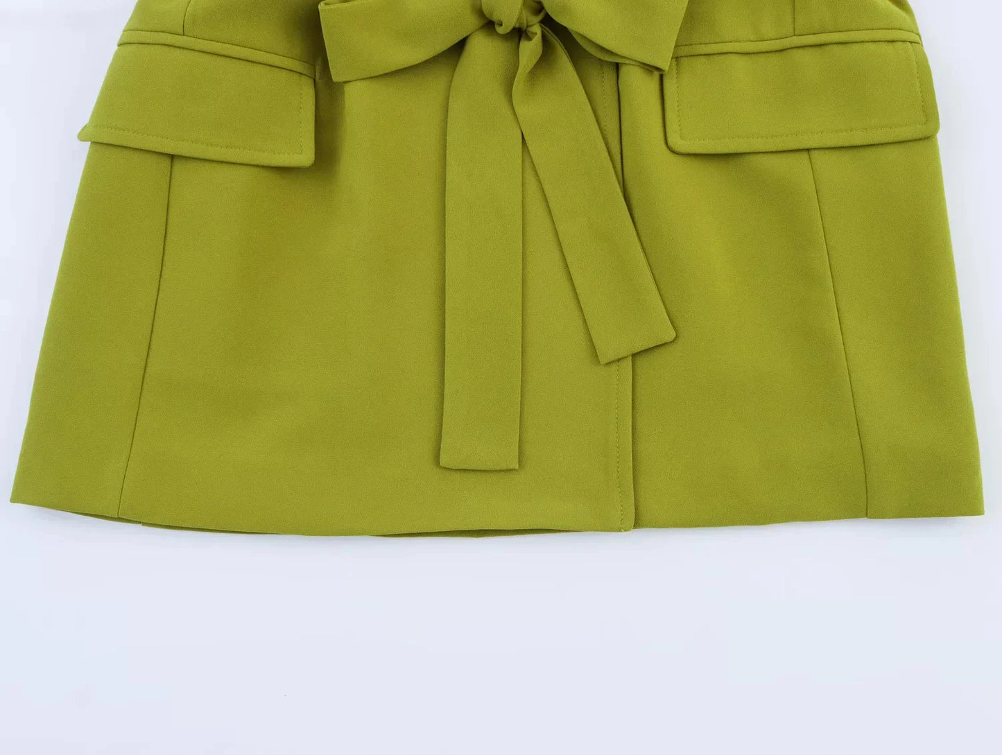 KONDALA 2025 Fall Winter Elegant Green Office Lady Suits Fashion Sashes Shrug Single Breasted Straight Blazers Chic Flare Pants