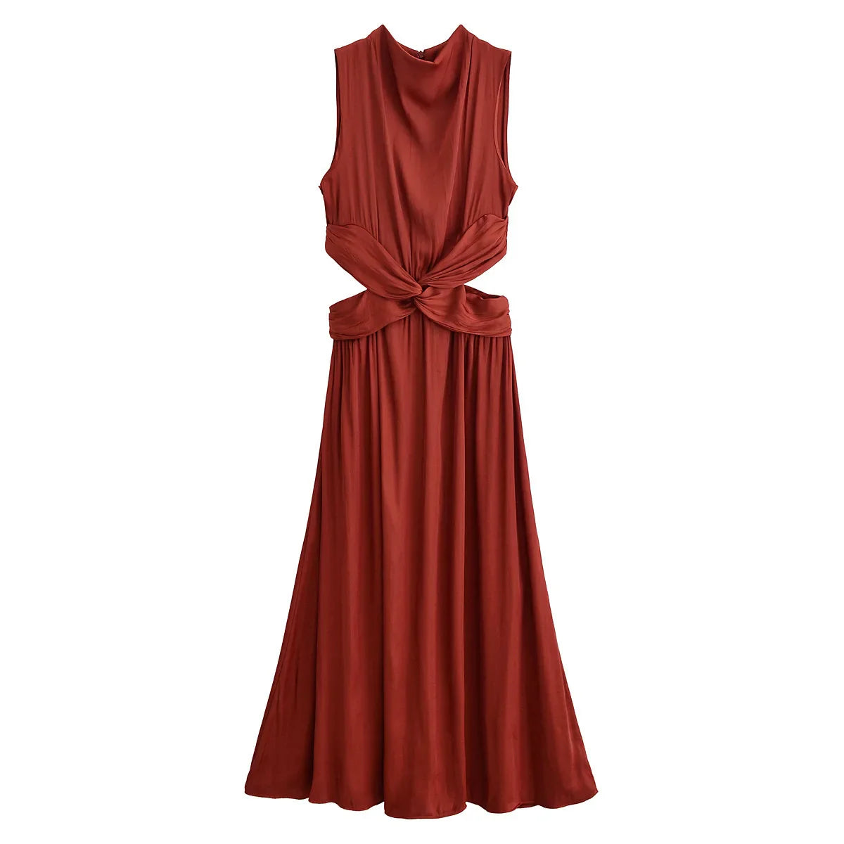 Spring Summer Ruched Dress Women's Sleeveless Backless Long Dresses Party Evening Midi Dresses Vestidos s Backless Long Dresses