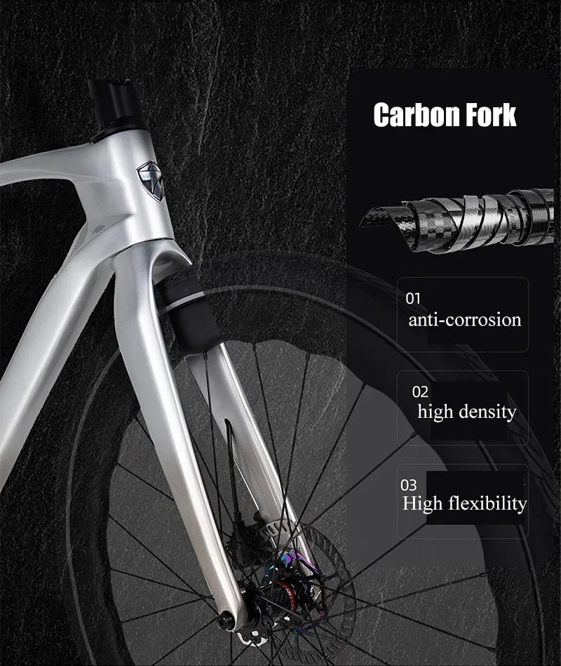 TWITTER Hot Selling V3 Gravel Bike 700X40C Carbon Fiber Road Bicycle RS-24 Speed Touring Bikes With Flat Handle For Men Women