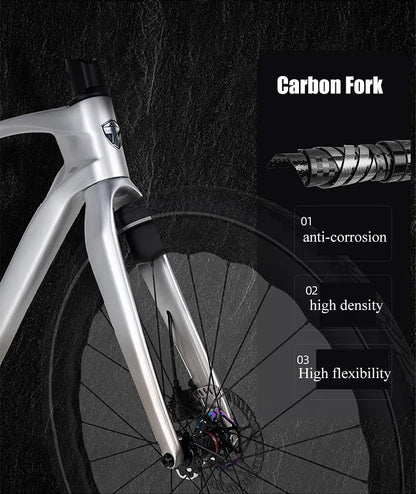 TWITTER Hot Selling V3 Gravel Bike 700X40C Carbon Fiber Road Bicycle RS-24 Speed Touring Bikes With Flat Handle For Men Women