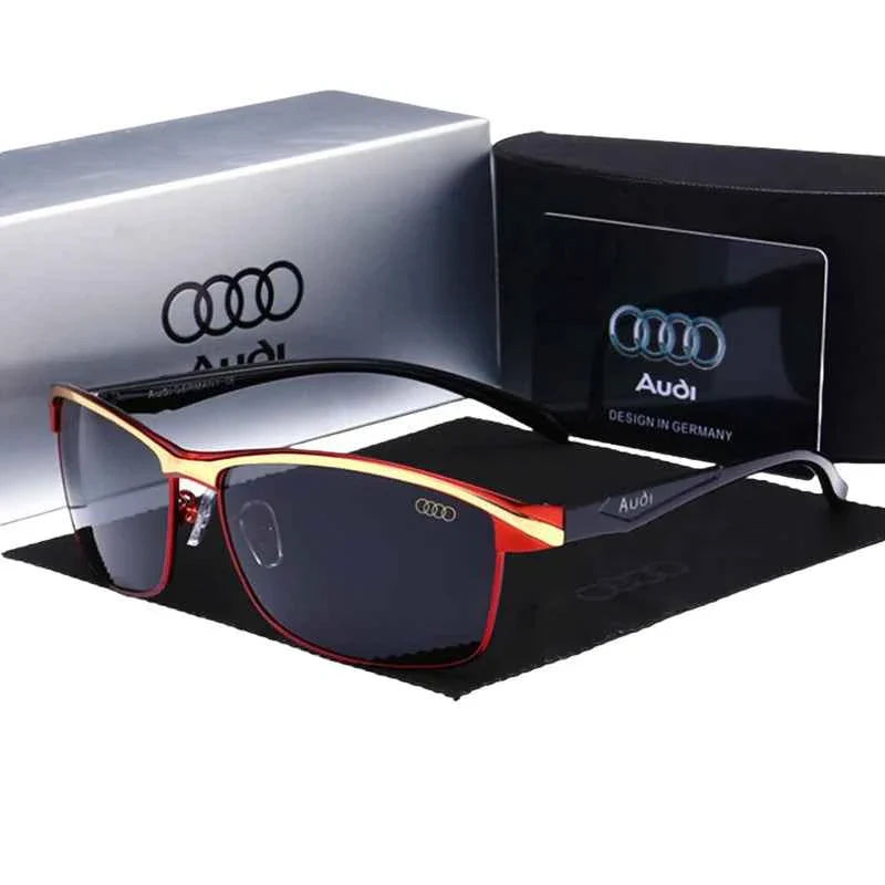 Audi Sunglasses Polarized UV400 Driving Sunglasses for Men/Women Square Frame Glasses Wholesale Gift for Auto Enthusiasts 5571