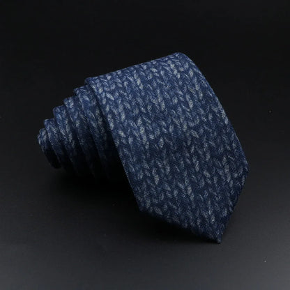 Men's Plaid Tie Cotton Black Grey Red Necktie Handmade Wool Narrow Collar Ties Wedding Business Party Suit Shirt Gift Accessory