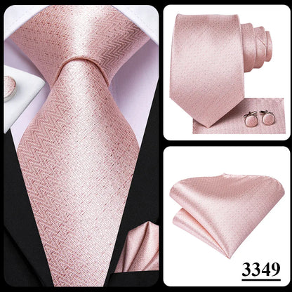 Hi-Tie 8.5cm Business Black Solid Paisley 100% Silk Men's Tie Neck Strip Ties for Men Formal Luxury Wedding Neckties Gravatas