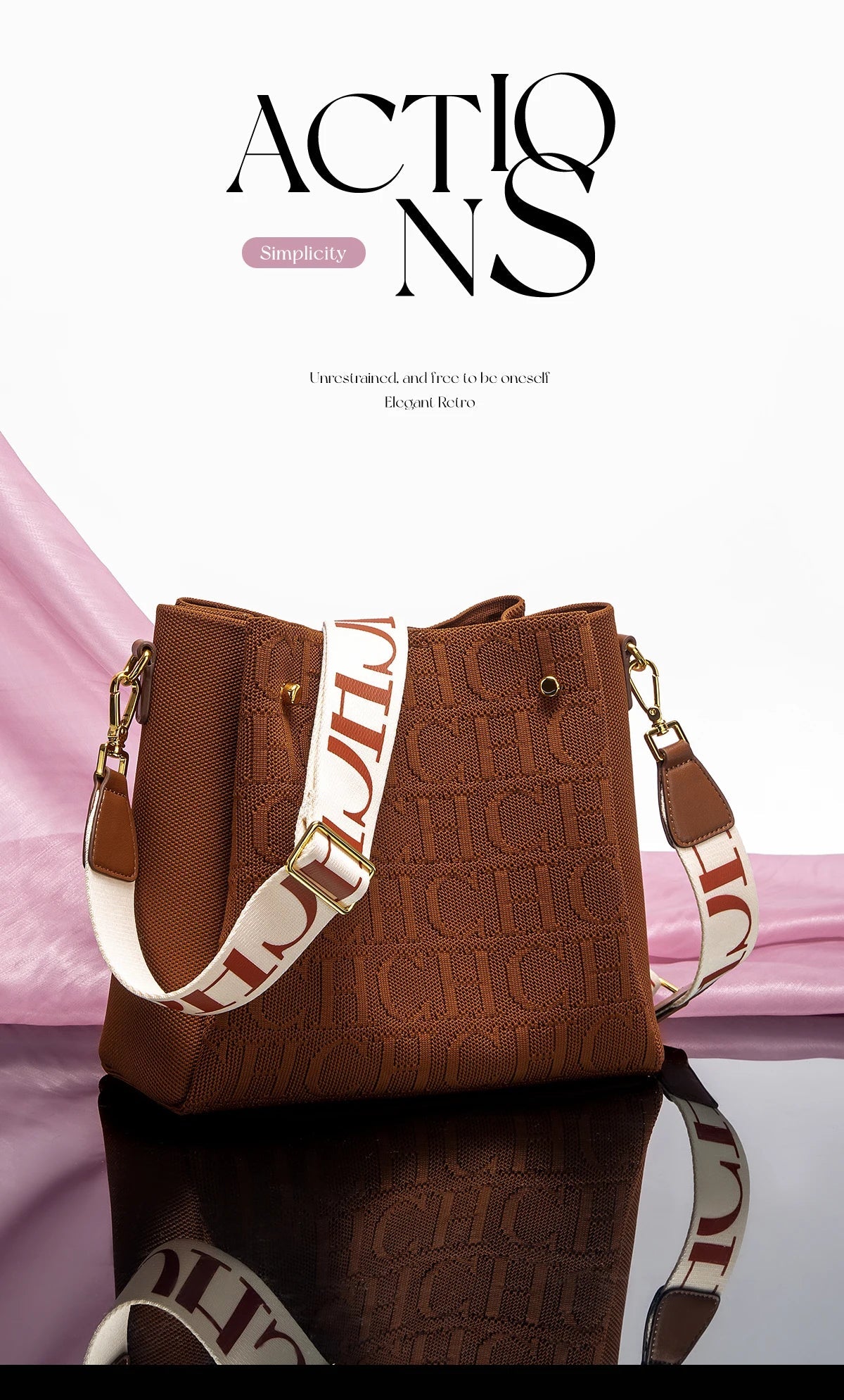 CH Crossbody Elegant Design Sense Letters Drawstring Design Brand Women's Bag Fashion Casual Hundred Women's Bag Crossbody