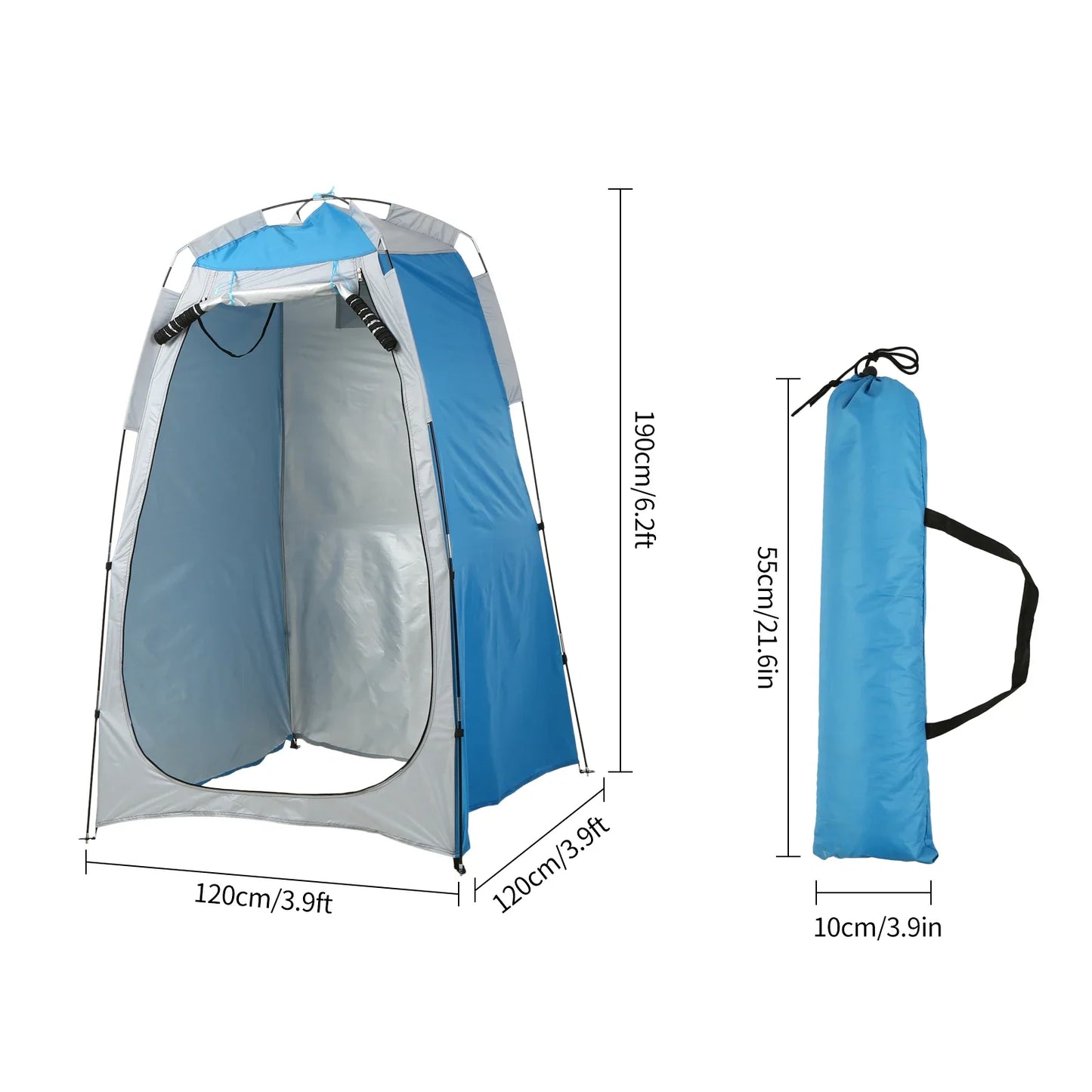 Portable Privacy Shelter Tent – Changing Room, Shower, Toilet, UV & Water-Resistant, 2 Colors
