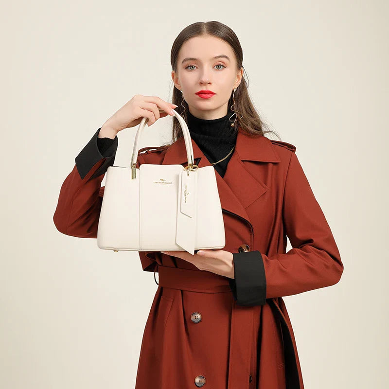 Luxury Handbag Fashion Print Large Capacity Soft Leather Women Shoulder Crossbody Bag Leisure Designer Ladies Purses and Handbag