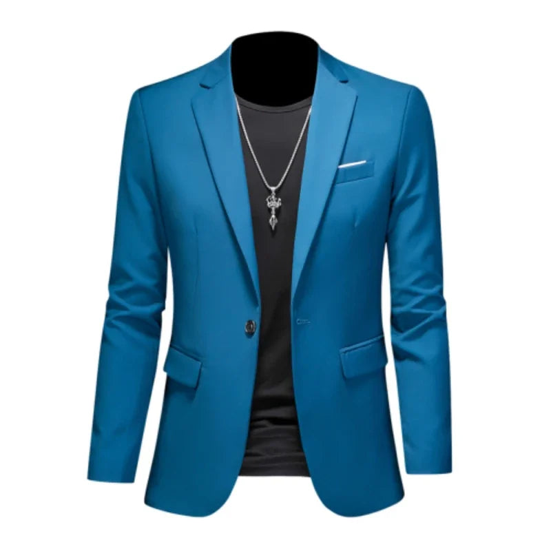 Boutique Fashion Suit Men's Slim Groom Wedding Suit Jacket Business Office Suit Casual Solid Color Suit Jacket