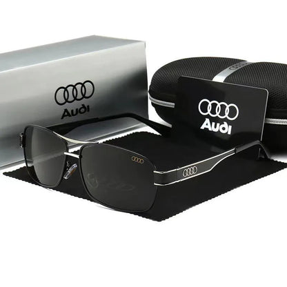 Audi UV400 Polarized Rectangle Sunglasses Glasses for Men Women Driving Motorcycle Outdoor Cycling Glasses with Antiglare Lens