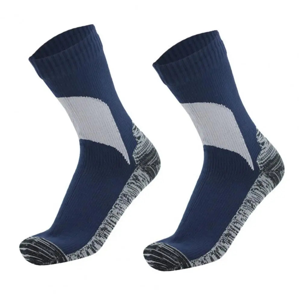1 Pair Waterproof Hiking Socks Elastic Breathable Mid-Tube Skiing Socks Soft Foot Protection Wading Skiing Socks For Winter