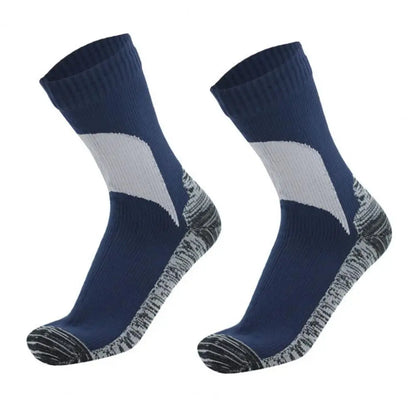 1 Pair Waterproof Hiking Socks Elastic Breathable Mid-Tube Skiing Socks Soft Foot Protection Wading Skiing Socks For Winter