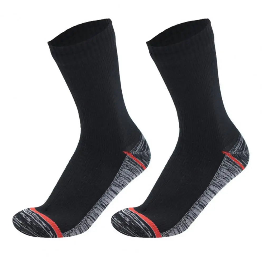 1 Pair Waterproof Hiking Socks Elastic Breathable Mid-Tube Skiing Socks Soft Foot Protection Wading Skiing Socks For Winter