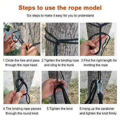 Camping Hammock with Tree Straps – Lightweight Nylon Hammock for Outdoor & Indoor Use