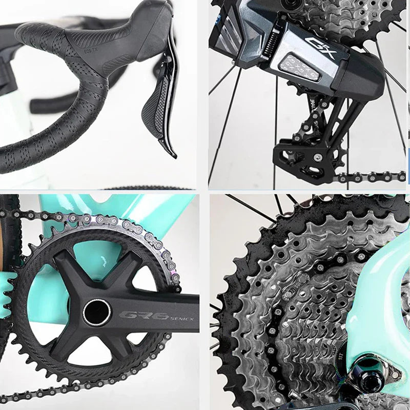 Twitter Carbon Wireless Gravel V3 Gravel Bike 700*40C WheelTop GEX-13S Electronic Road Disc Bicycle With 50mm Carbon Wheelsets