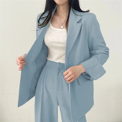 Fall Fashion Long Sleeve Blazer Mujer Pant Sets Blazers Women 2024 Casual Womens 2 Piece Outfit Set Suits Outwear