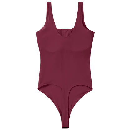 Bodysuits Women Sexy Body Suit One-Piece Romper Solid Sexy Sleeveless Square Neck Padded Tank Tops Jumpsuit Streewear Ladies