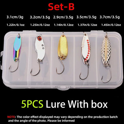 5pcs Metal VIB Wobbler Fishing Lure Set – 3g/10g/15g Sinking Hard Bait for Sea & Freshwater Fishing