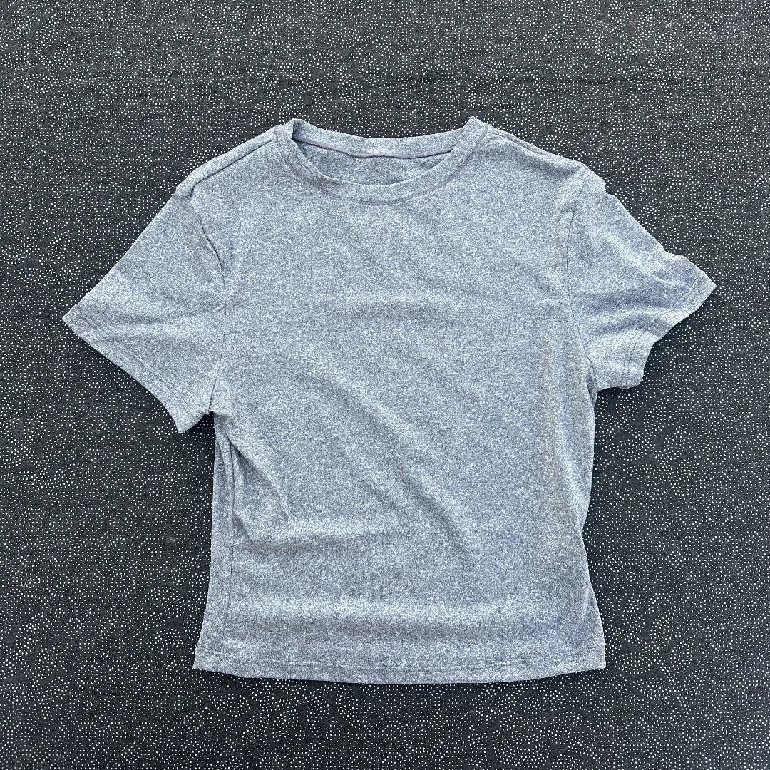 Solid color women's soft breathable yoga short-sleeved comprehensive training tight T-shirt with exposed belly button