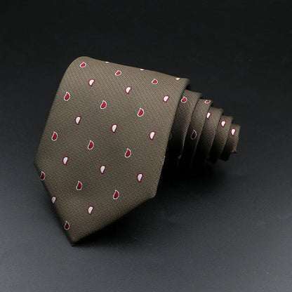 8 cm Tie Gravatas Newest Design Woven 8 cm Silk Necktie Wedding Business Suit Accessories Blue Man Dot Fit Group Party Office
