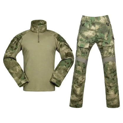 Camo Cargo Pants & Hiking Shirt Set – Cotton/Polyester, 4-Season, Sizes S–3XL
