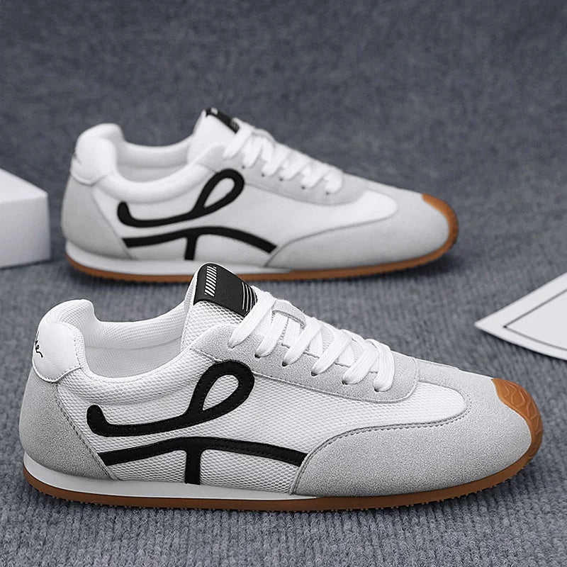 Men's Sporty Casual Shoes Summer 2025 New Model Large Size 45 Canvas Face Youth Student Breathable Leather plus Net Cloth