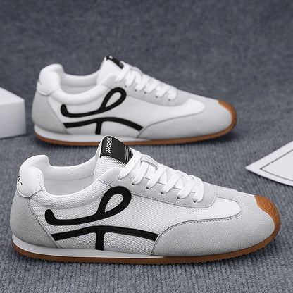 Men's Sporty Casual Shoes Summer 2025 New Model Large Size 45 Canvas Face Youth Student Breathable Leather plus Net Cloth