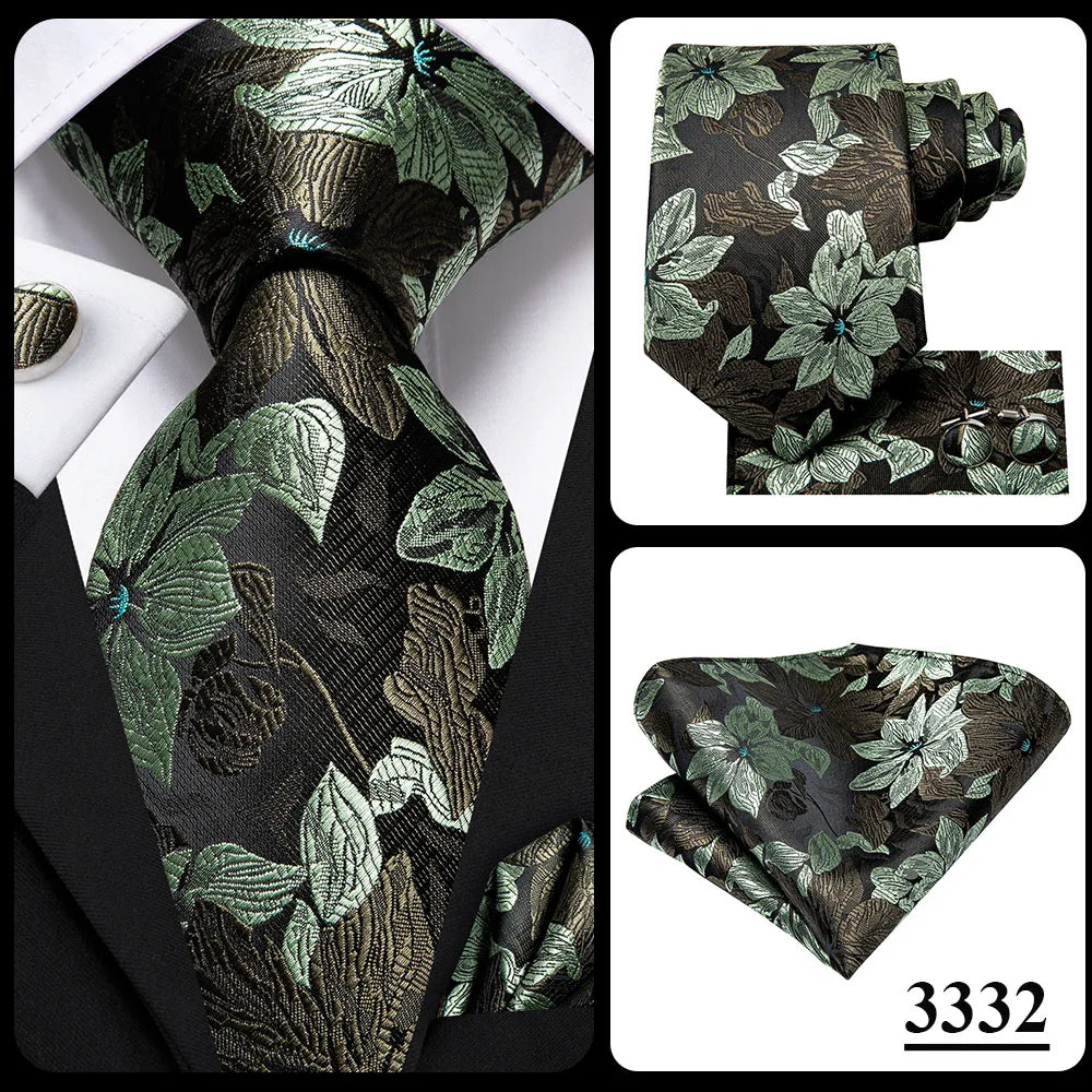 Hi-Tie Designer Silk Wedding Tie For Men Blue White Plaid Handky Cufflink Set Fashion Necktie For Men Business Party Wholesale
