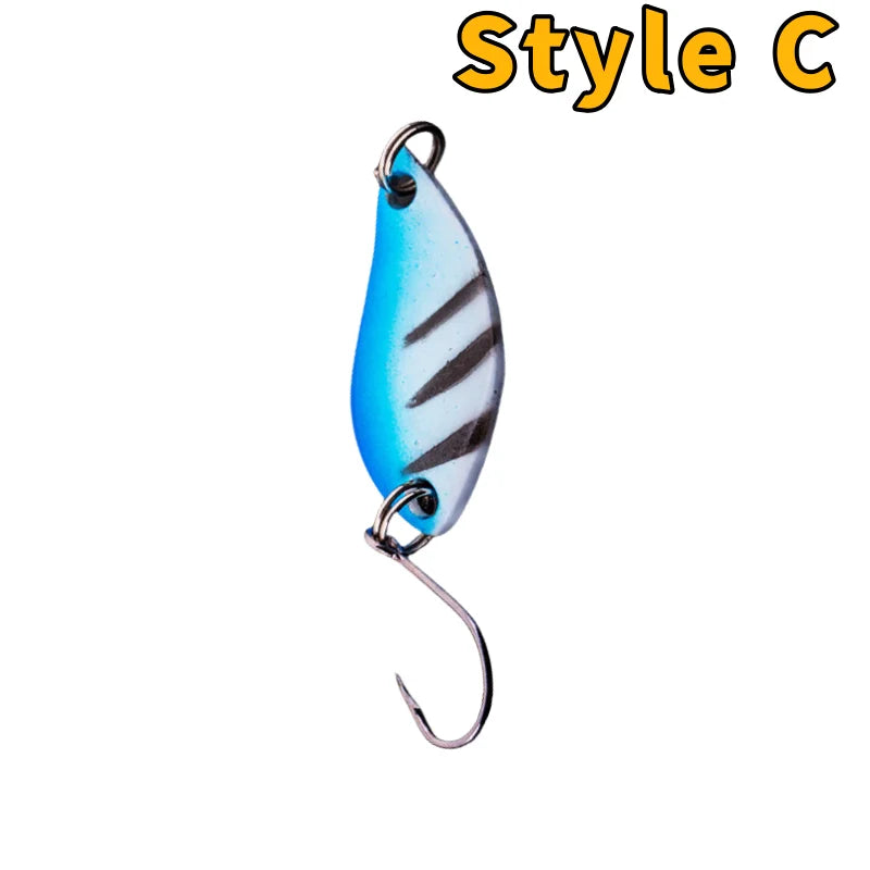 Metal Spoon Fishing Lure – Wobbler Jigging Bait, 2.5g/3.5g/5g, 12 Color Styles