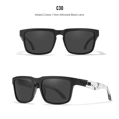 KDEAM Square Men's Polarized Sunglasses Outdoors Lifestyle Coating Sun Glasses New Matching Colors With Box