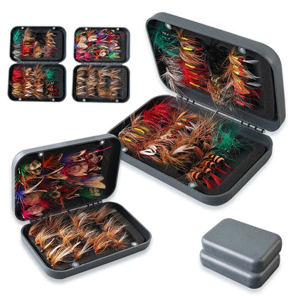 Artificial Fly & Insect Fishing Lure Set – 41 or 65 Pieces for Trout & Sea Bass
