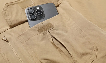 Spring Men Tactical Work Long Sleeve Shirt Man Outdoor Casual Multi Pocket Shirts Male Autumn Breathable Cargo Oversized Blouses