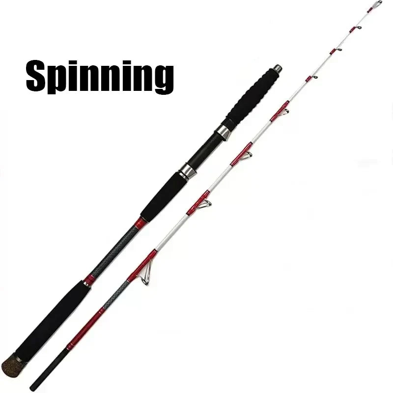 2-Piece Carbon Fiber Boat Fishing Rod – 1.6m, Casting & Spinning, Saltwater Offshore