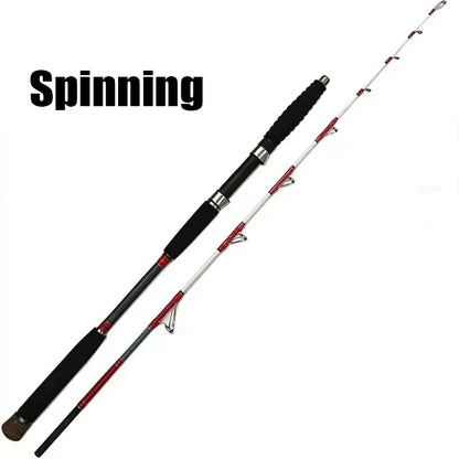 2-Piece Carbon Fiber Boat Fishing Rod – 1.6m, Casting & Spinning, Saltwater Offshore