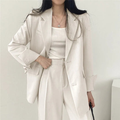 Spring Autumn New in Women's High Waist Loose Luxury Casual Set Pants Fashionable Elegant Comfortable Straight Leg Pants