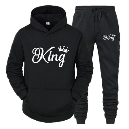2023 Y2k Style Long Sleeve Hoodies Set Women Men Couple Sweatshirt Hoodies Trend Lover Tracksuit Queen King Printed New Fashion