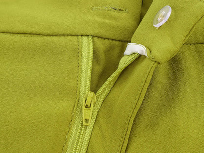 KONDALA 2025 Fall Winter Elegant Green Office Lady Suits Fashion Sashes Shrug Single Breasted Straight Blazers Chic Flare Pants