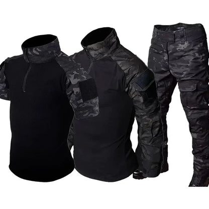 Tactical Combat Suit – Waterproof, Quick-Dry, Multi-Pocket Shirt & Cargo Pants, 7 Configurations