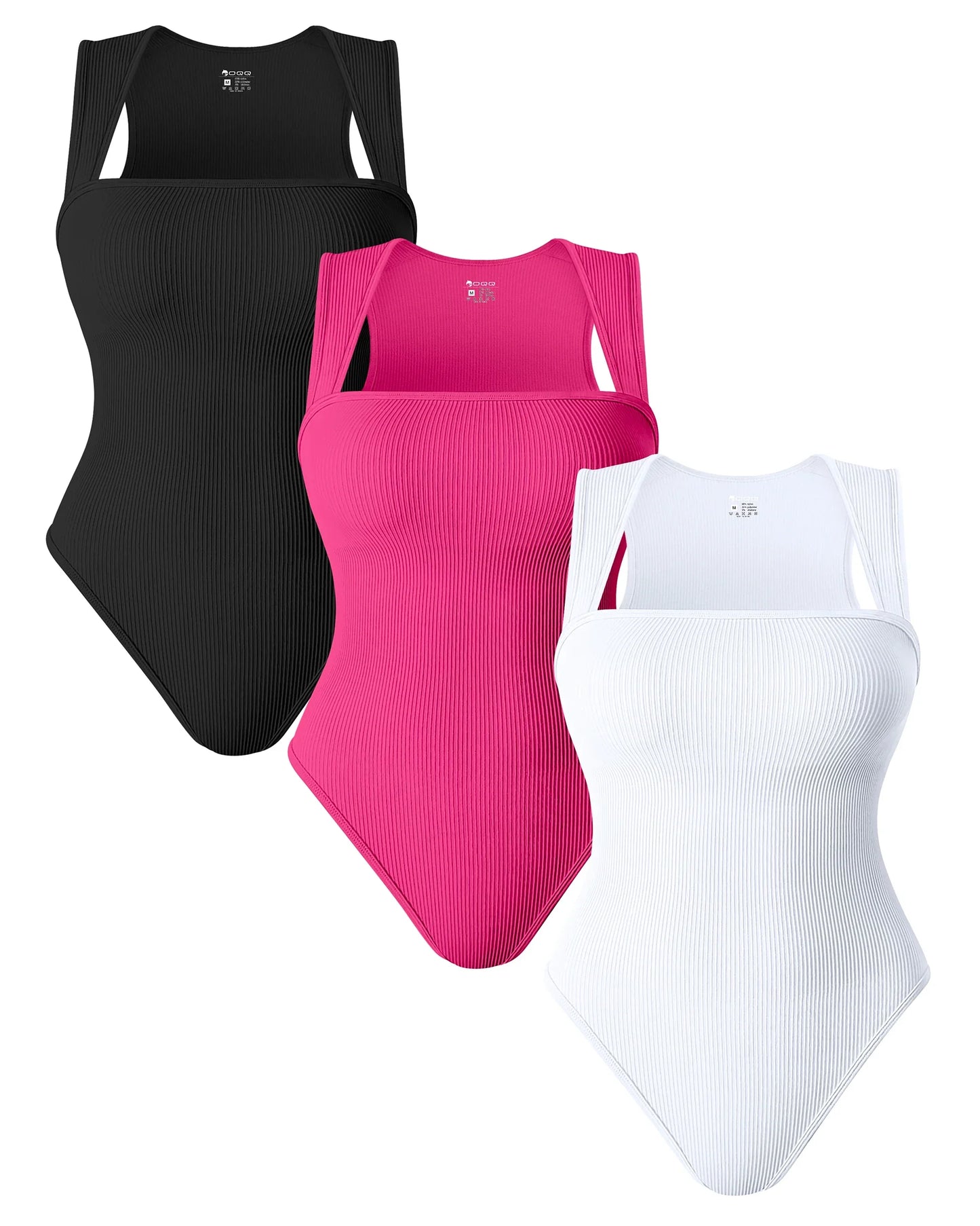 2024 Summer Fashion Square Collar Solid Color Sleeveless Bodysuit High Waist Sexy Tight Women's Jumpsuit