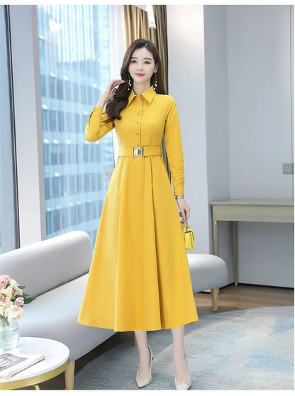 Spring Autumn Women New dignified and atmospheric Dress Mom's Skirt 2025 Top selling High end Elegance Long sleeved Bottom Skirt